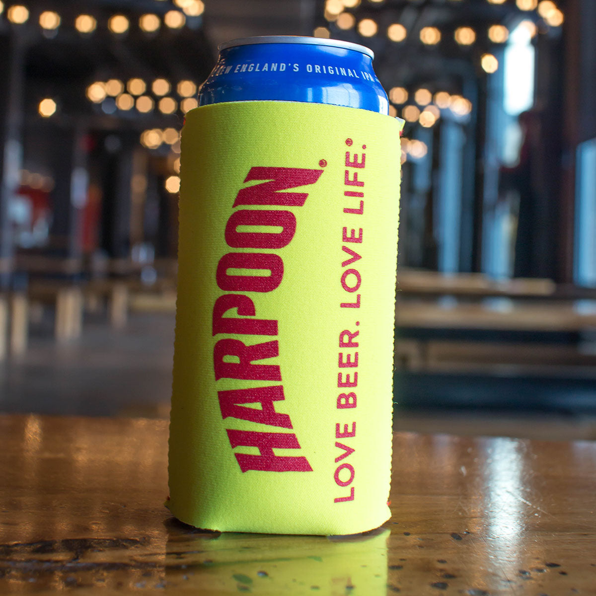 Yellow 16 oz. Can Collapsible Koozie – Harpoon Brewery eStore