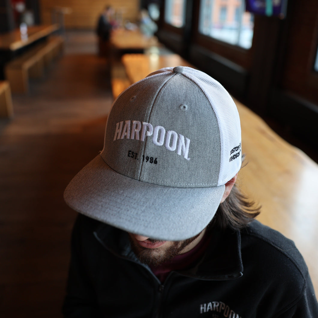 Gray Harpoon Trucker Hat