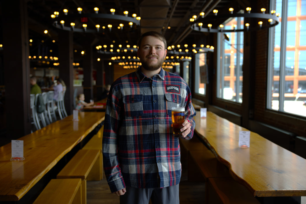 Jacket - Flannel Red/White/Blue Harpoon Patch