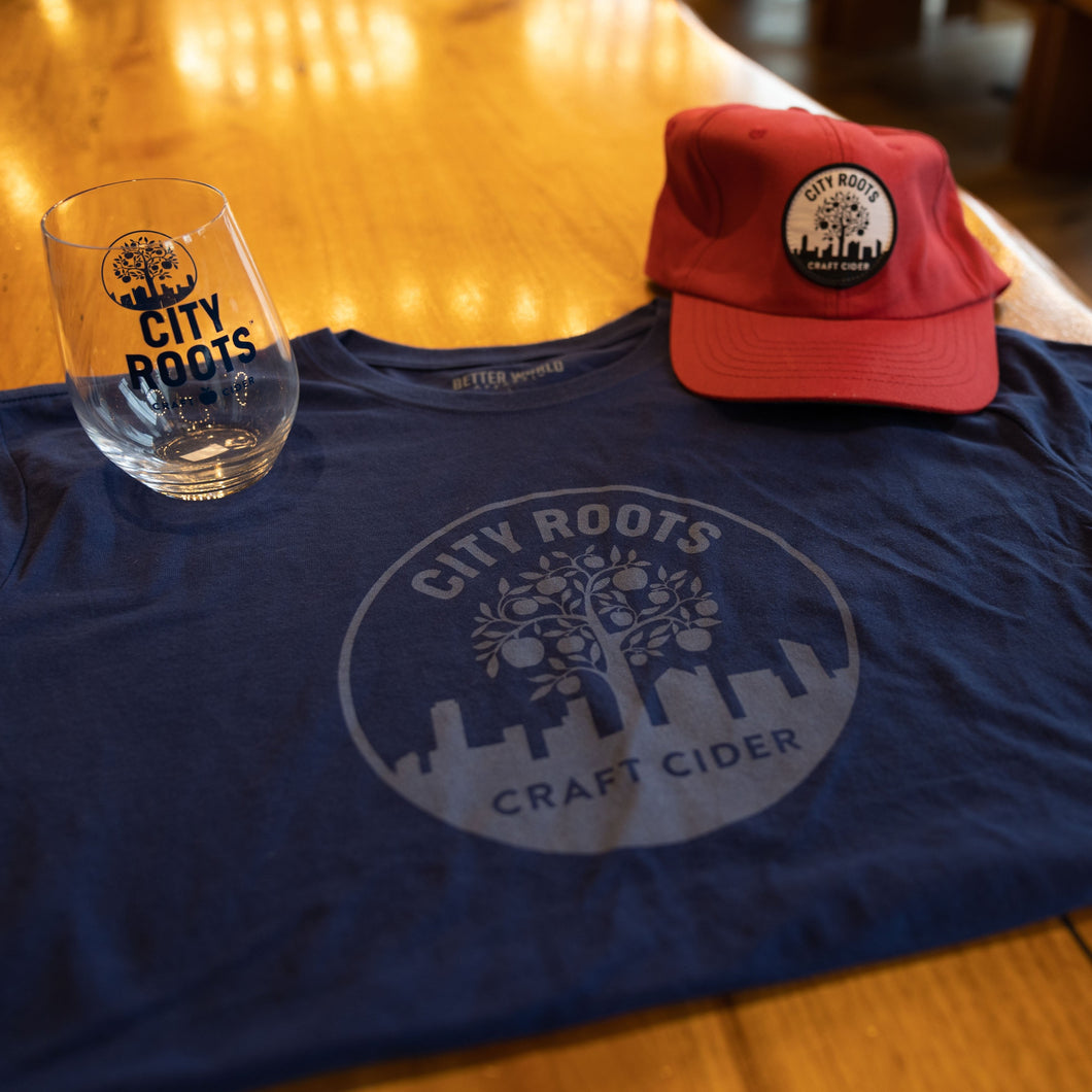 City Roots Hat, Glass & T-Shirt Bundle