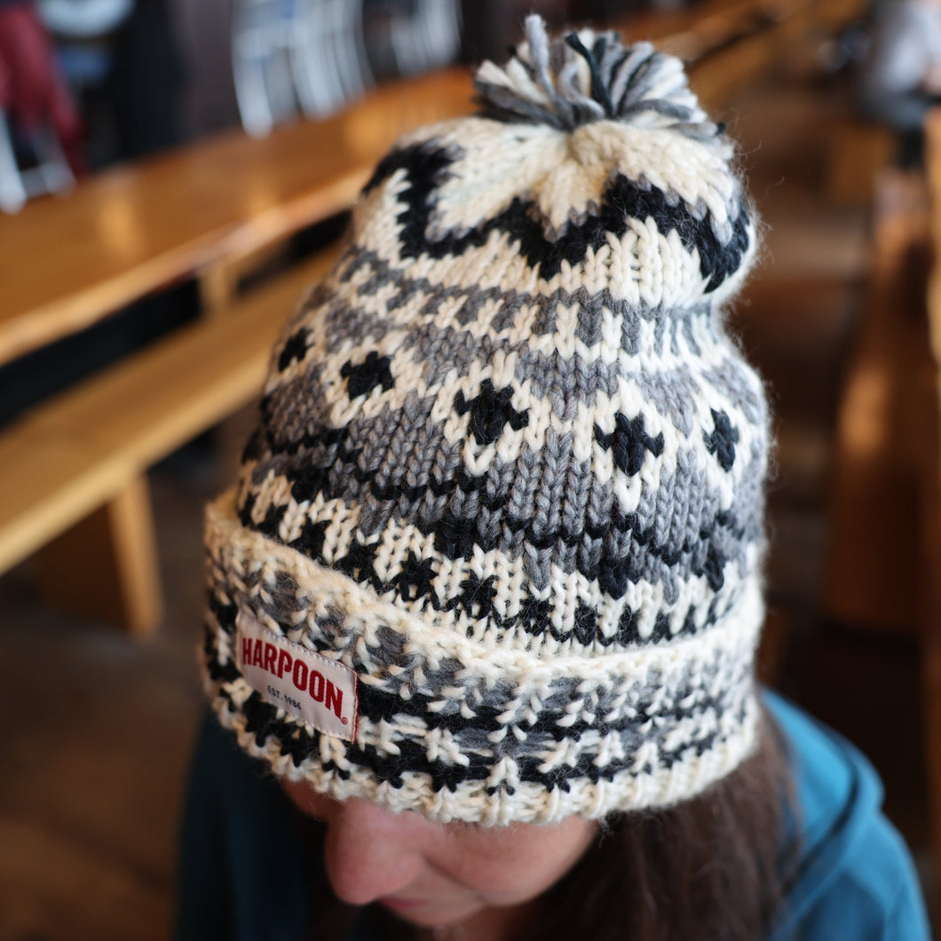 Tri-Color Harpoon Knit Hat