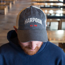 Load image into Gallery viewer, Harpoon Black Trucker Hat
